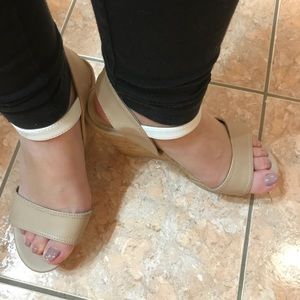 Charlotte Russe Tan Cork Wedges